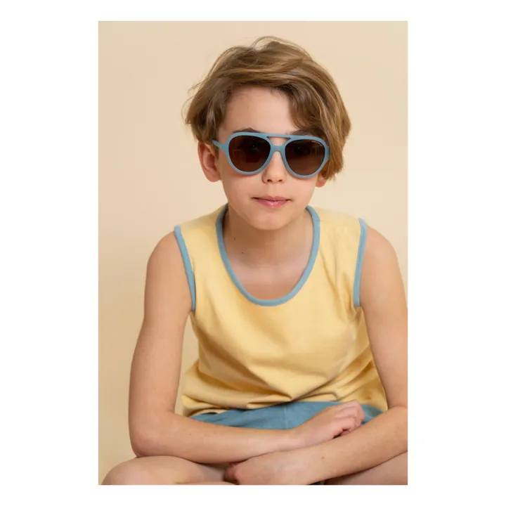 Grech & Co Lunettes de Soleil Aviator | Bleu ciel
