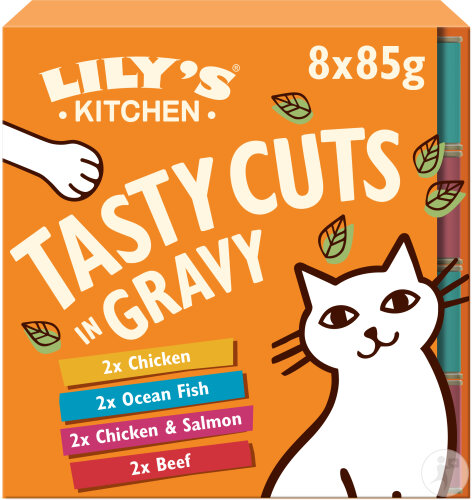 Lily's Kitchen Tasty Cuts In Gravy Bouchées En Sauce Pour Chat Sélection Mixte 8x85g