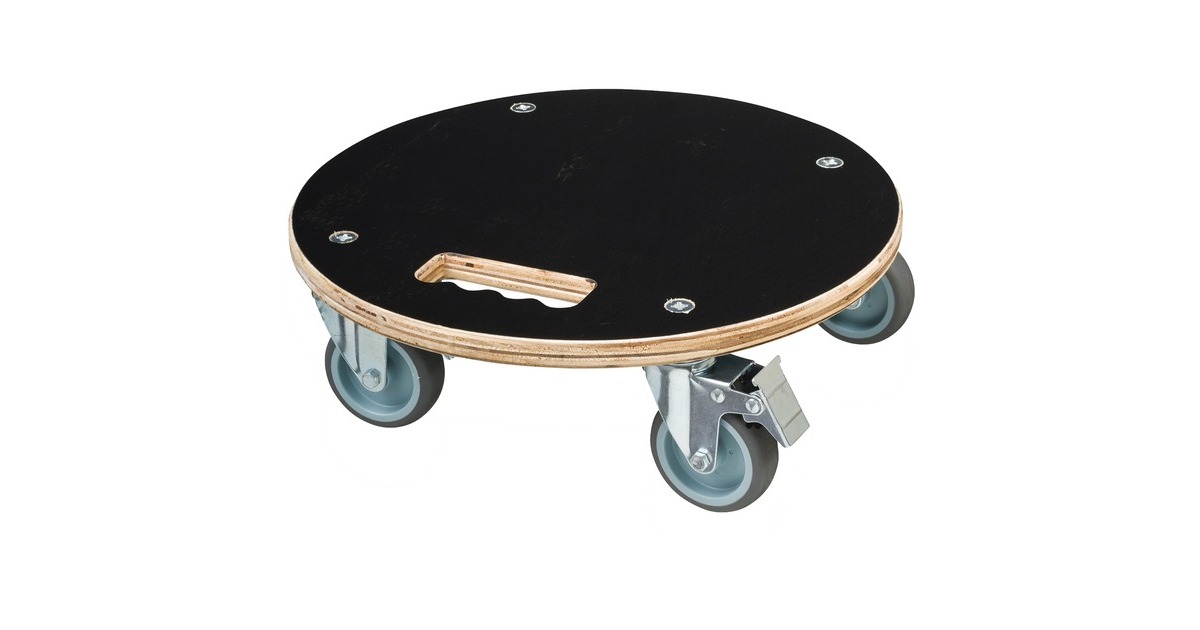 NaturePlanttrolley rond rolplank  (Zwart)