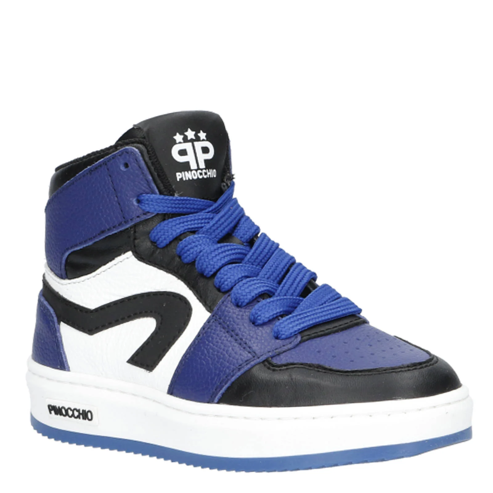 Pinocchio leren sneakers blauw/zwart