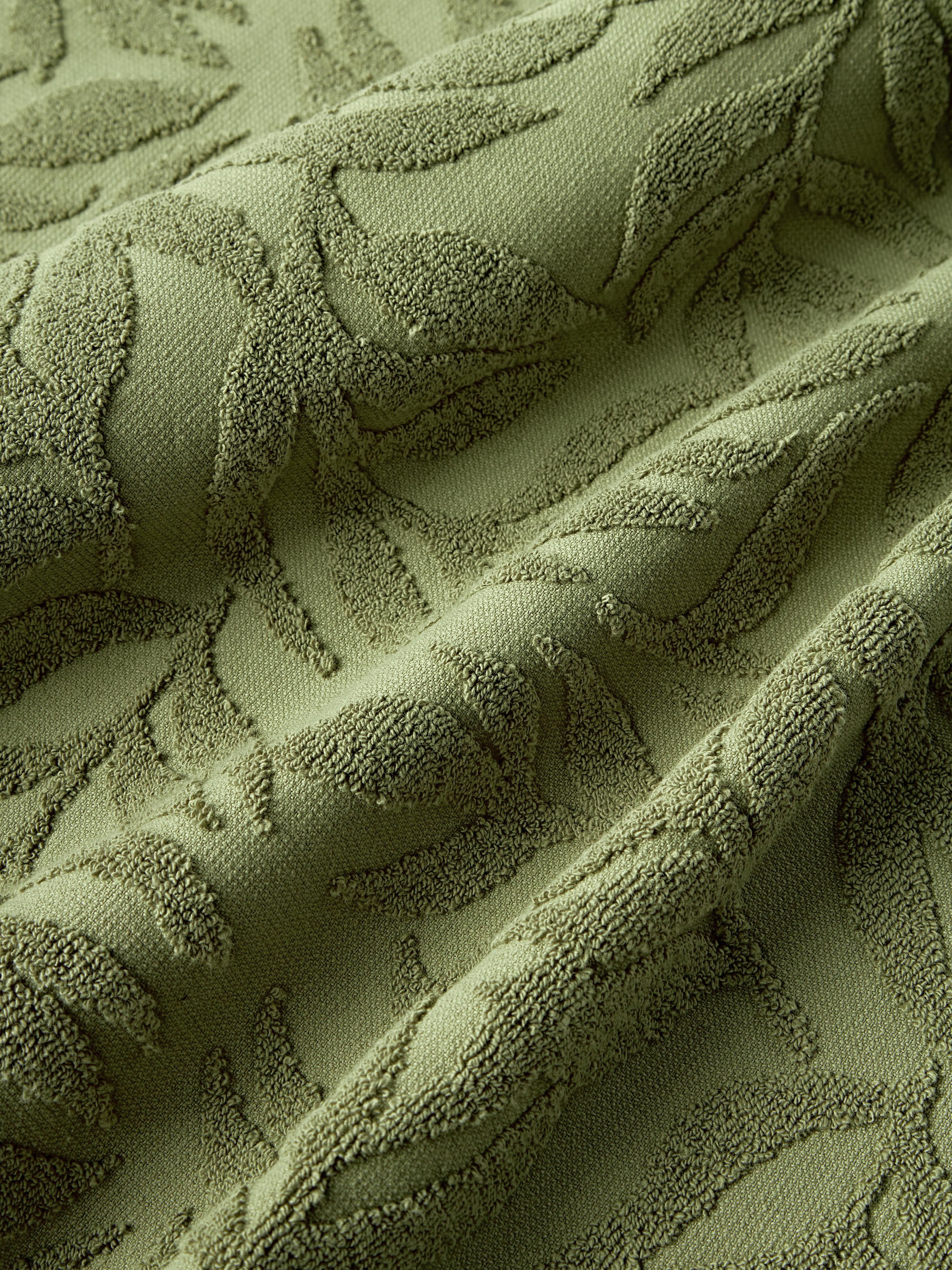High-Low handdoekenset Leaf, in verschillende setgroottes