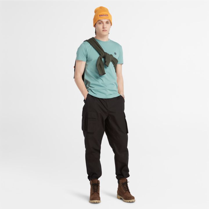 Camiseta Dunstan River Crewneck Masculina na cor Verde-azulado