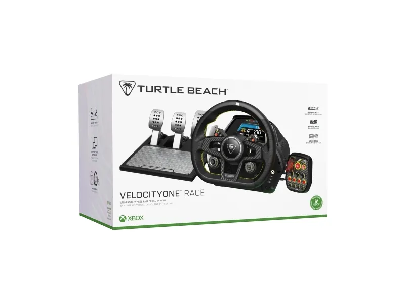 Turtle Beach VelocityOne Race - Rat og pedalsæt - kablet - for PC, Microsoft Xbox One, Microsoft Xbox Series S, Microsoft Xbox Series X