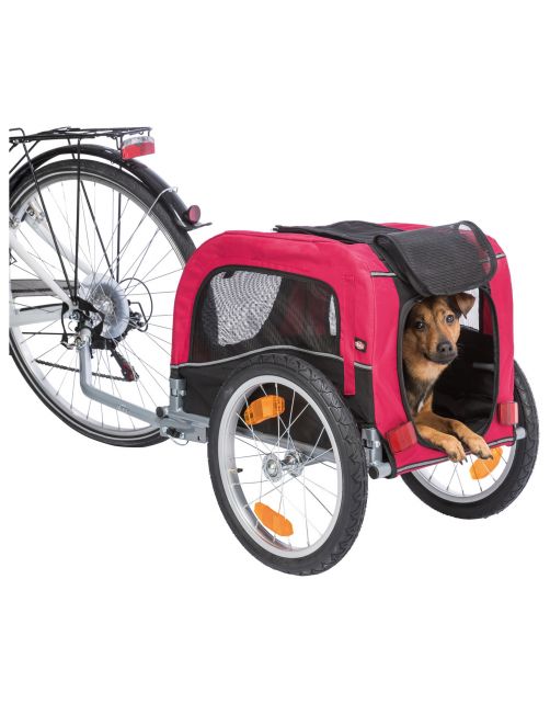 Trixie Fietskar - Hondenfietskar - 53x60x60\/117 cm Zwart Rood Tot 15 Kg Small