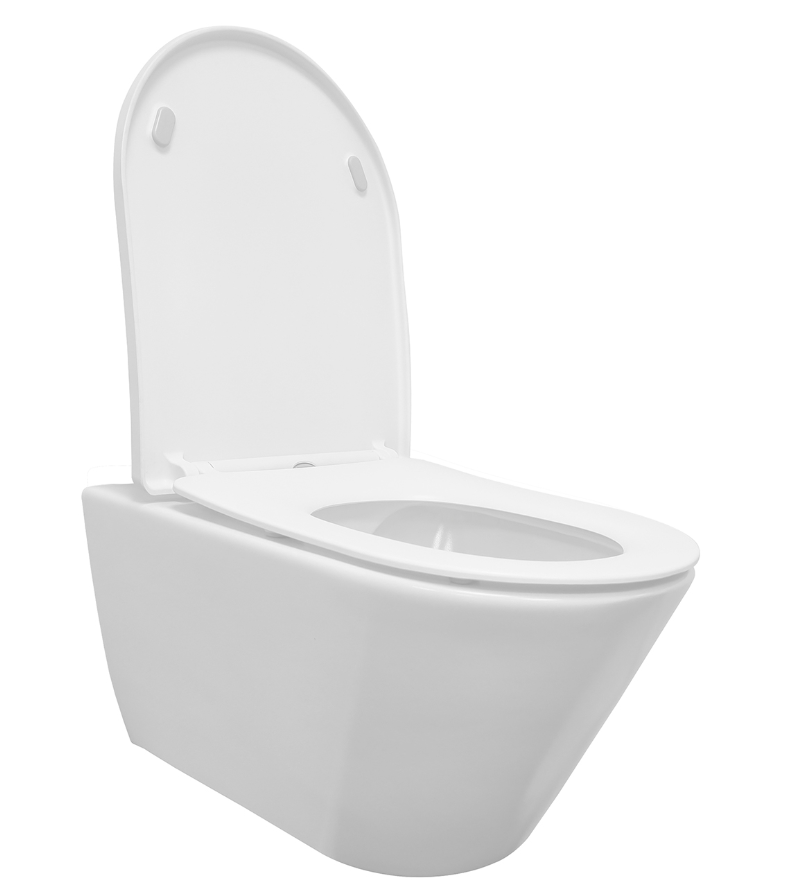 Mueller Filo randloos toilet met zitting mat wit