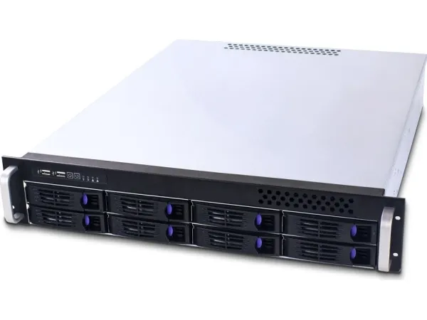 FANTEC SRC-2080X07 - Rack-monterbar - 2U - SSI CEB - SATA/SAS - hot-swap - sort anodiseret aluminium, sølvanodiseret aluminium - USB