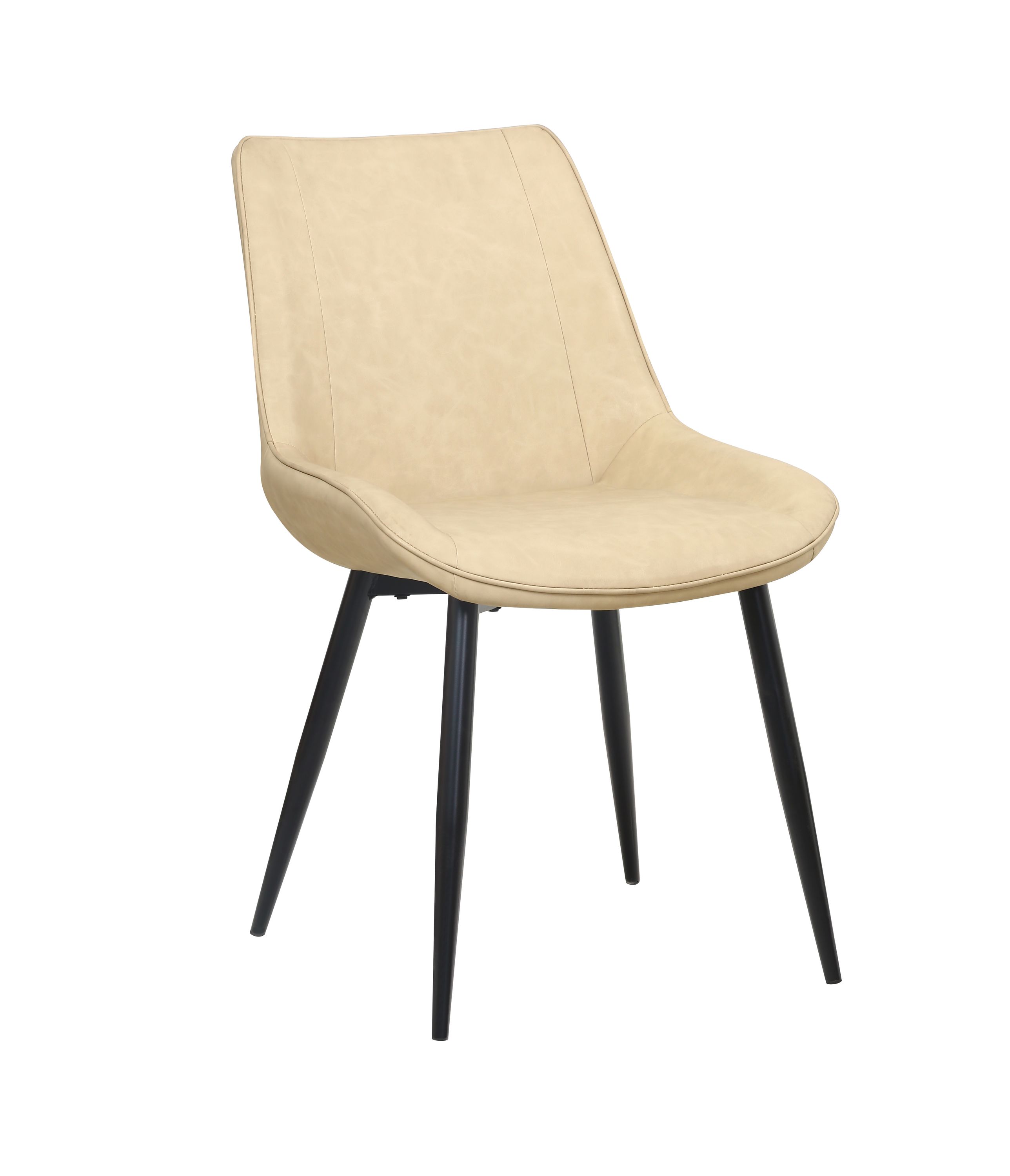 Esszimmerstuhl Leder SAM 2er Set beige