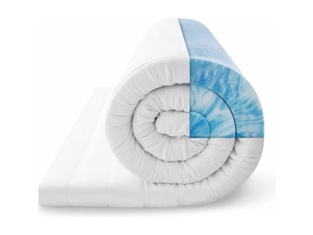 Surmatelas en Gel 80x190 – Confort, Réduction des Pressions & Housse Microfibre