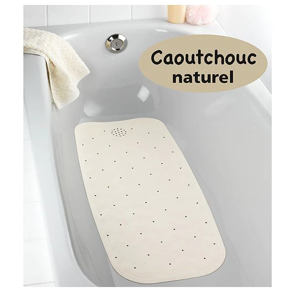 Tapis anti-dérapant baignoire en caoutchouc naturel Wenko by Maximex
