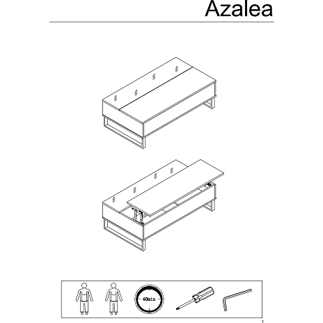 Azalea sofabord - lys trælook