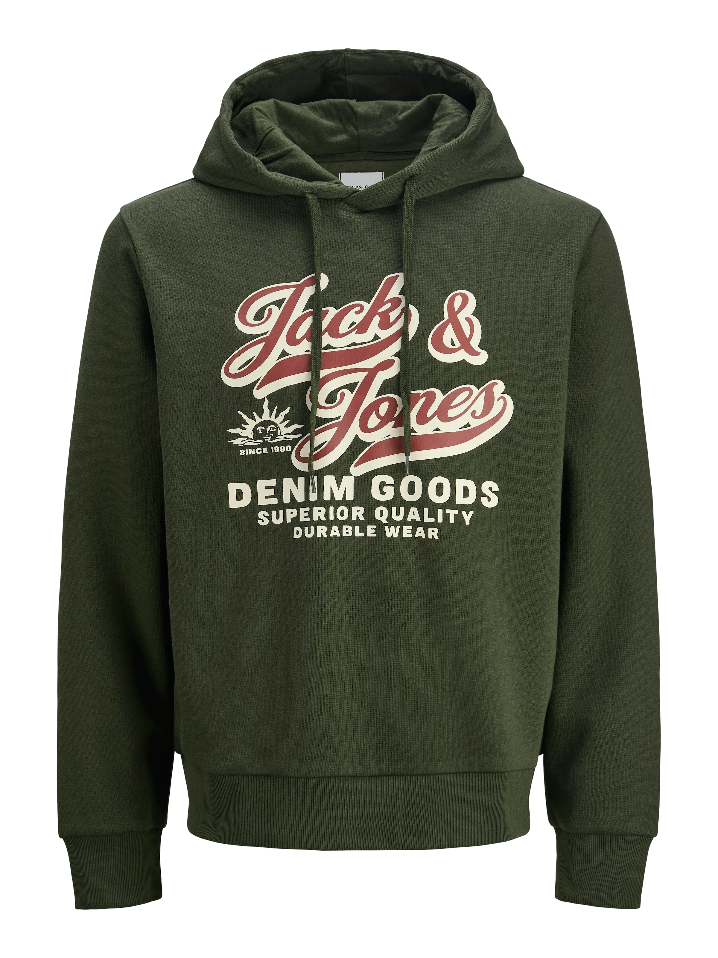 Jack & Jones Kapuzensweatshirt »JJELOGO SWEAT HOOD 2 COL 25/26 NOOS«, mit stylischem Print