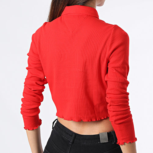 Polo Manches Longues Crop 3423 Rouge