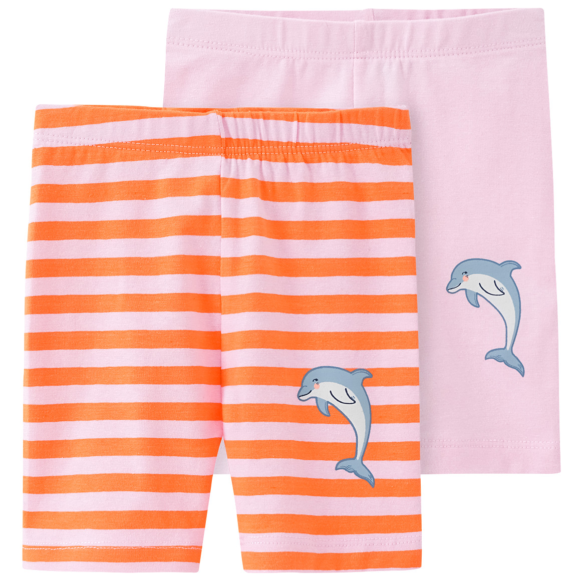 Topomini 2 Baby Radler mit Delfin-Print rosa / orange