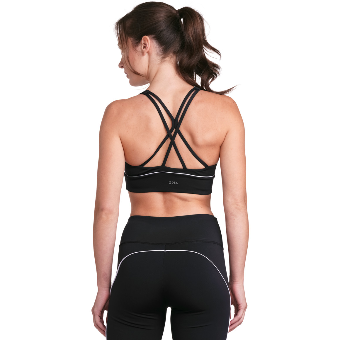 Gina Sports Damen Sport-Bustier mit Unterbrustgummi schwarz
