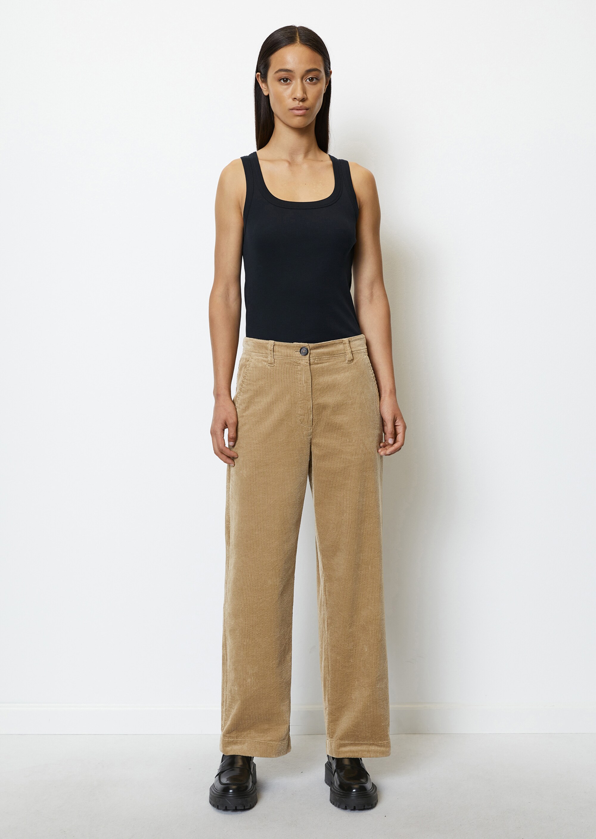 Ripp-Jersey-Tanktop aus Organic Cotton-Stretch
