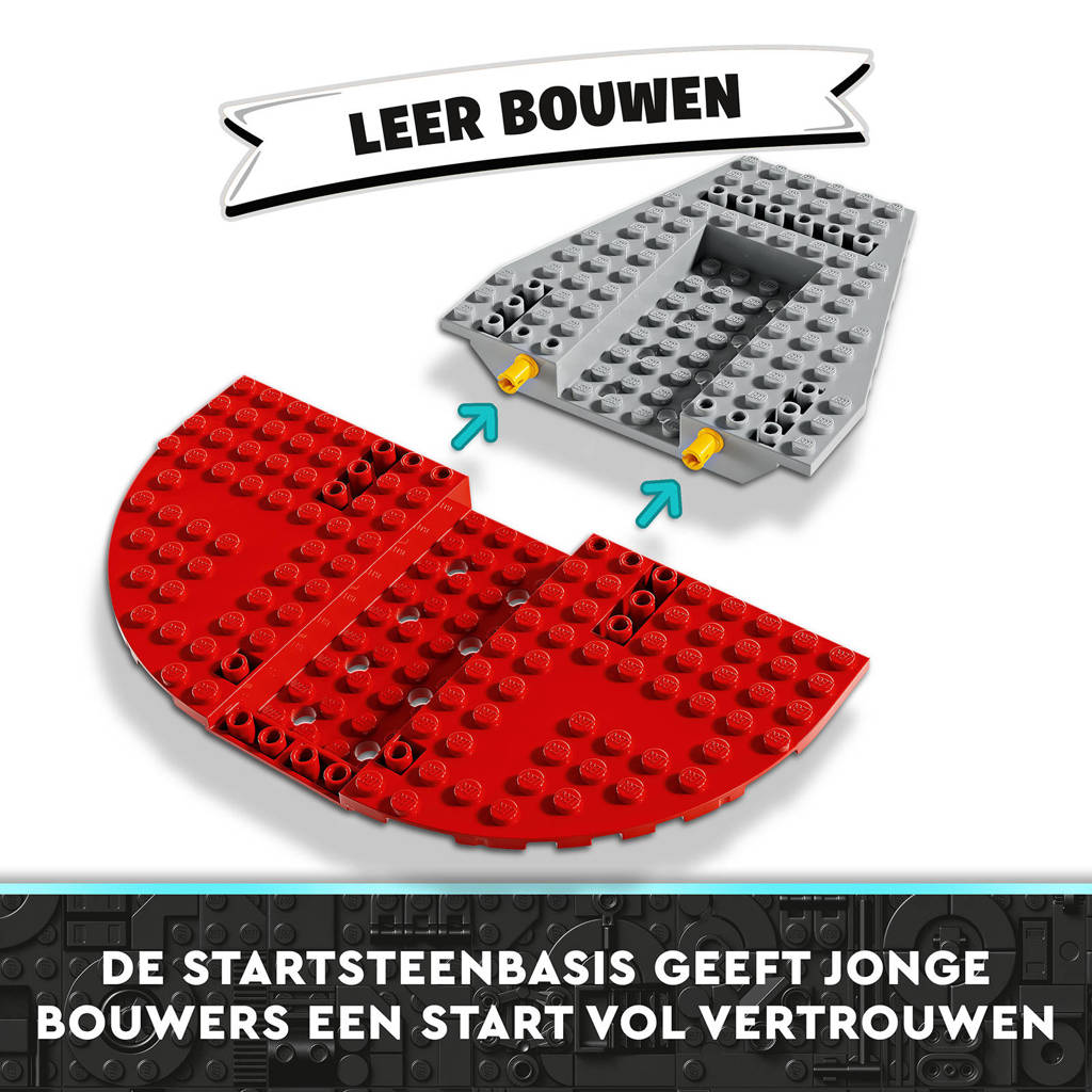 Veel elementen = veel speelplezierYoung Jedi Adventures De Crimson Firehawk Bouwbaar Ruimteschip Speelgoed 75384