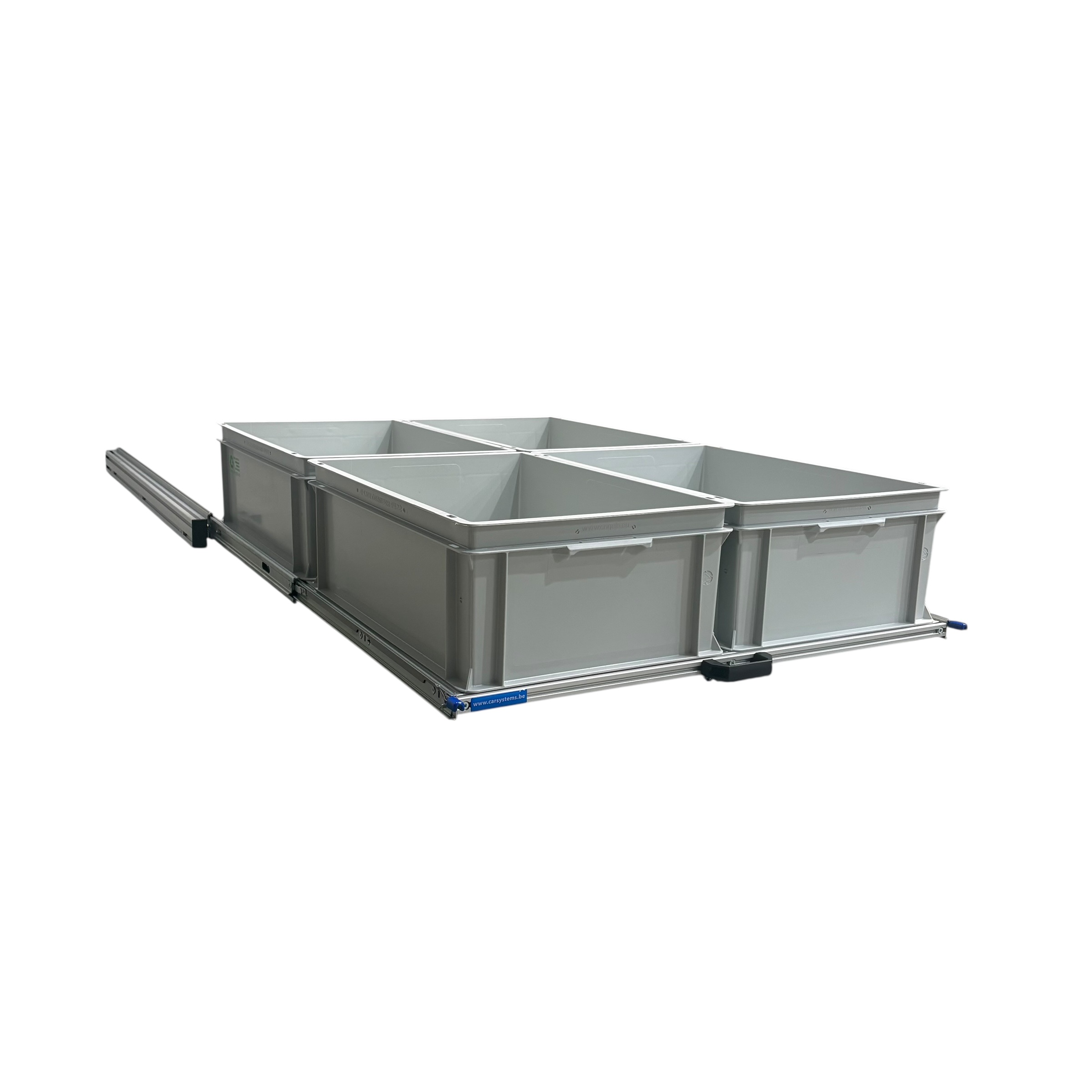 Aluminium 120 x 80 cm schuifframe met 4 open bakken