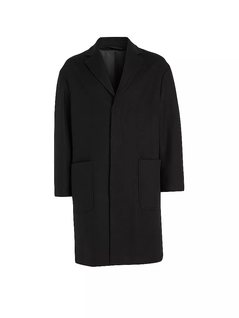 CALVIN KLEIN Wollmantel  schwarz