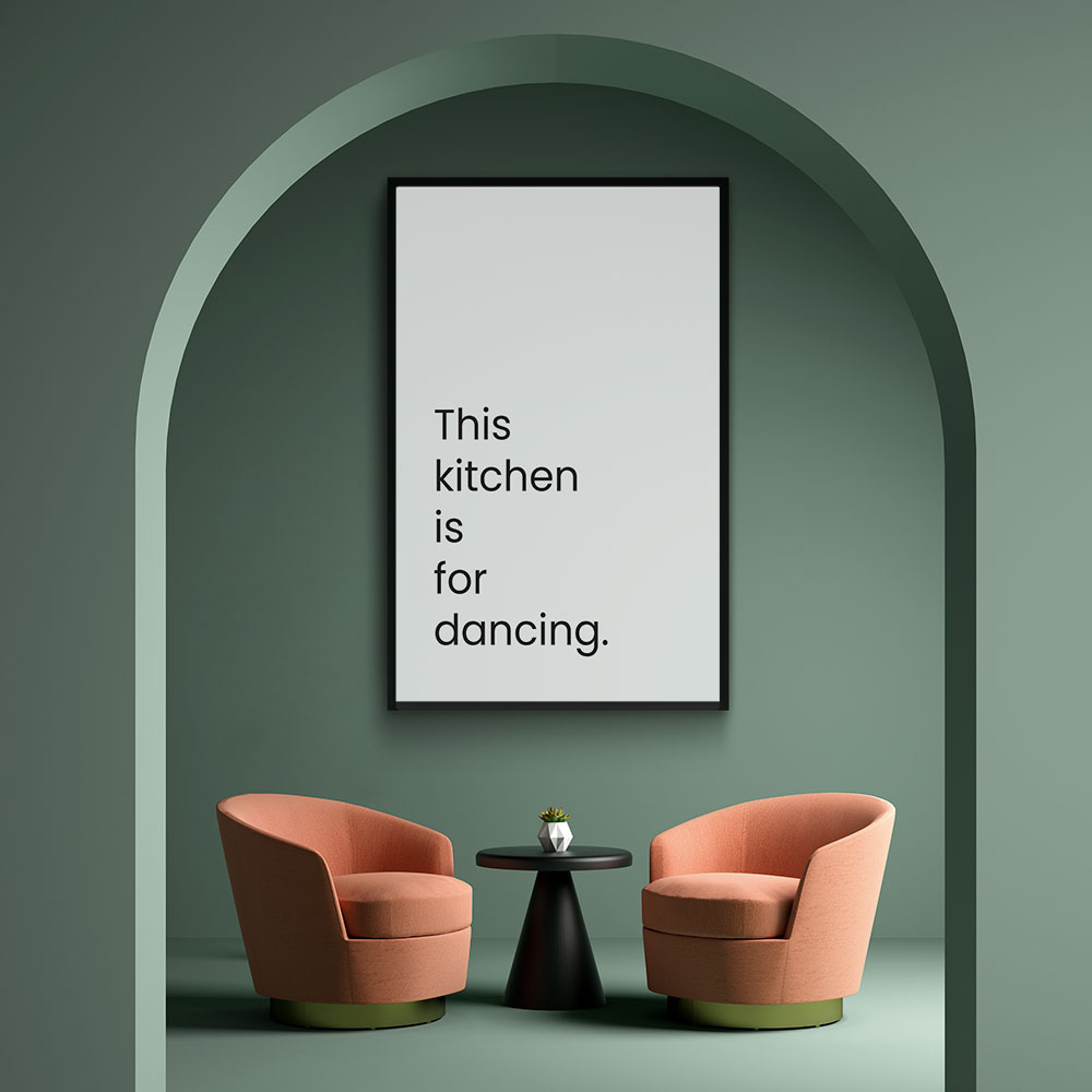 Walljar plexiglas schilderij - This Kitchen Is For Dancing Plexiglas schilderij - 120 x 180 cm