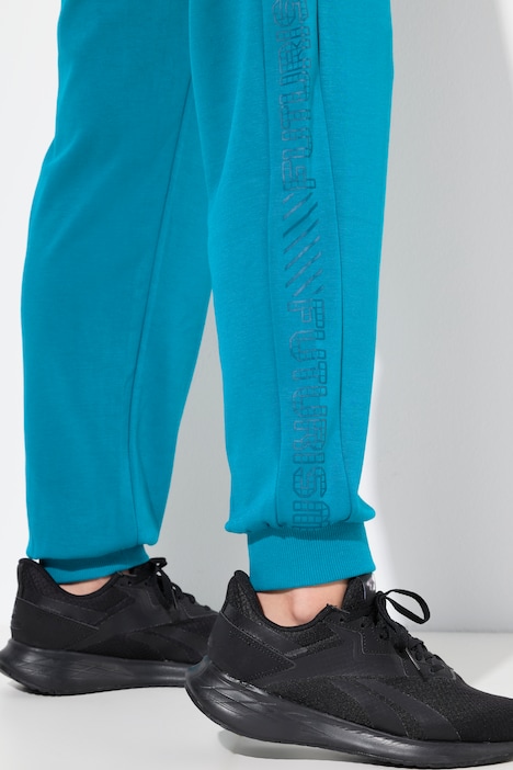 Jogginghose, Schriftdruck,  Elastikbund, Bindeband