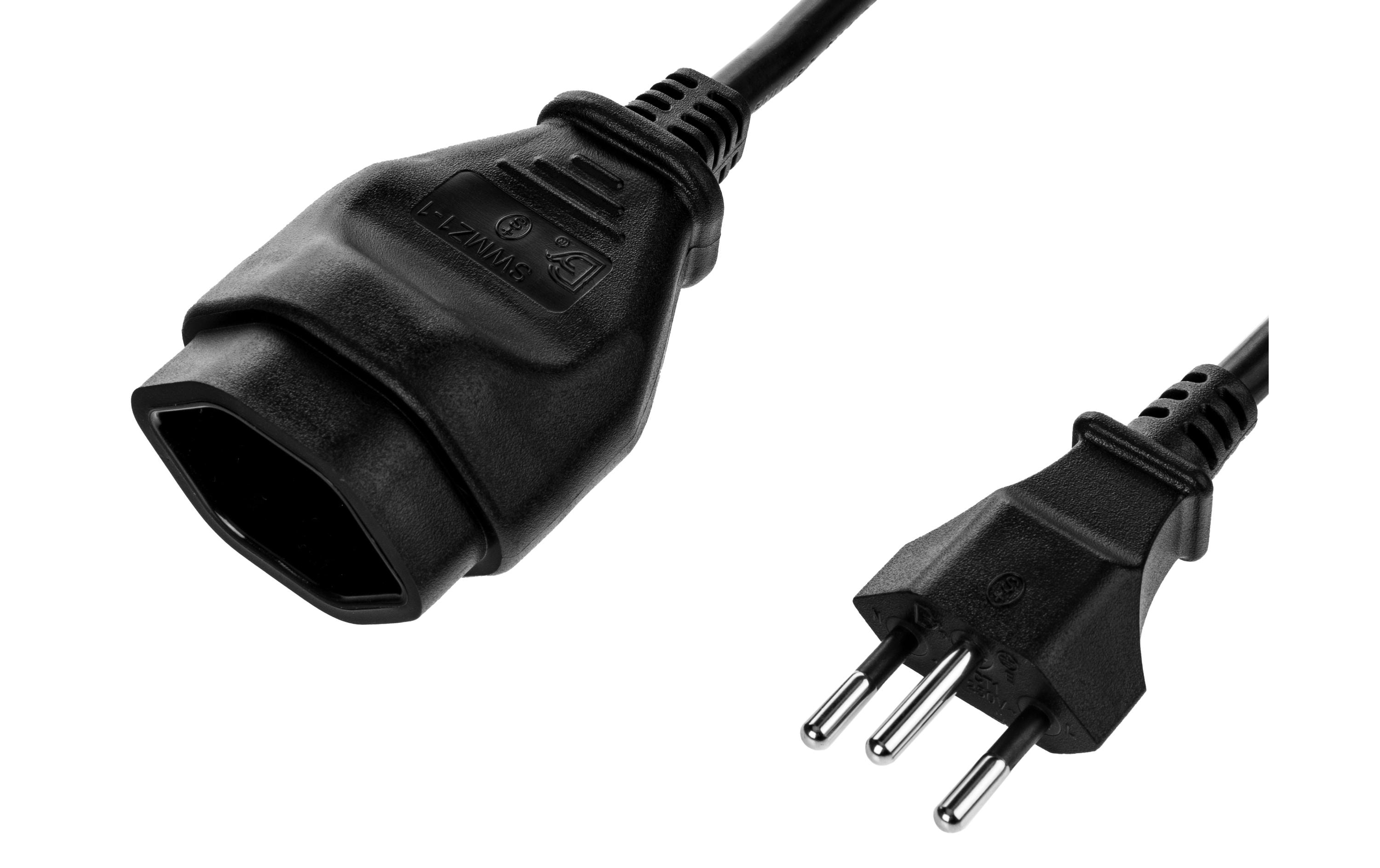Verlängerungskabel T13-T12 3 m, 2 StückStromkabel H05 VV-F 3G1.00
