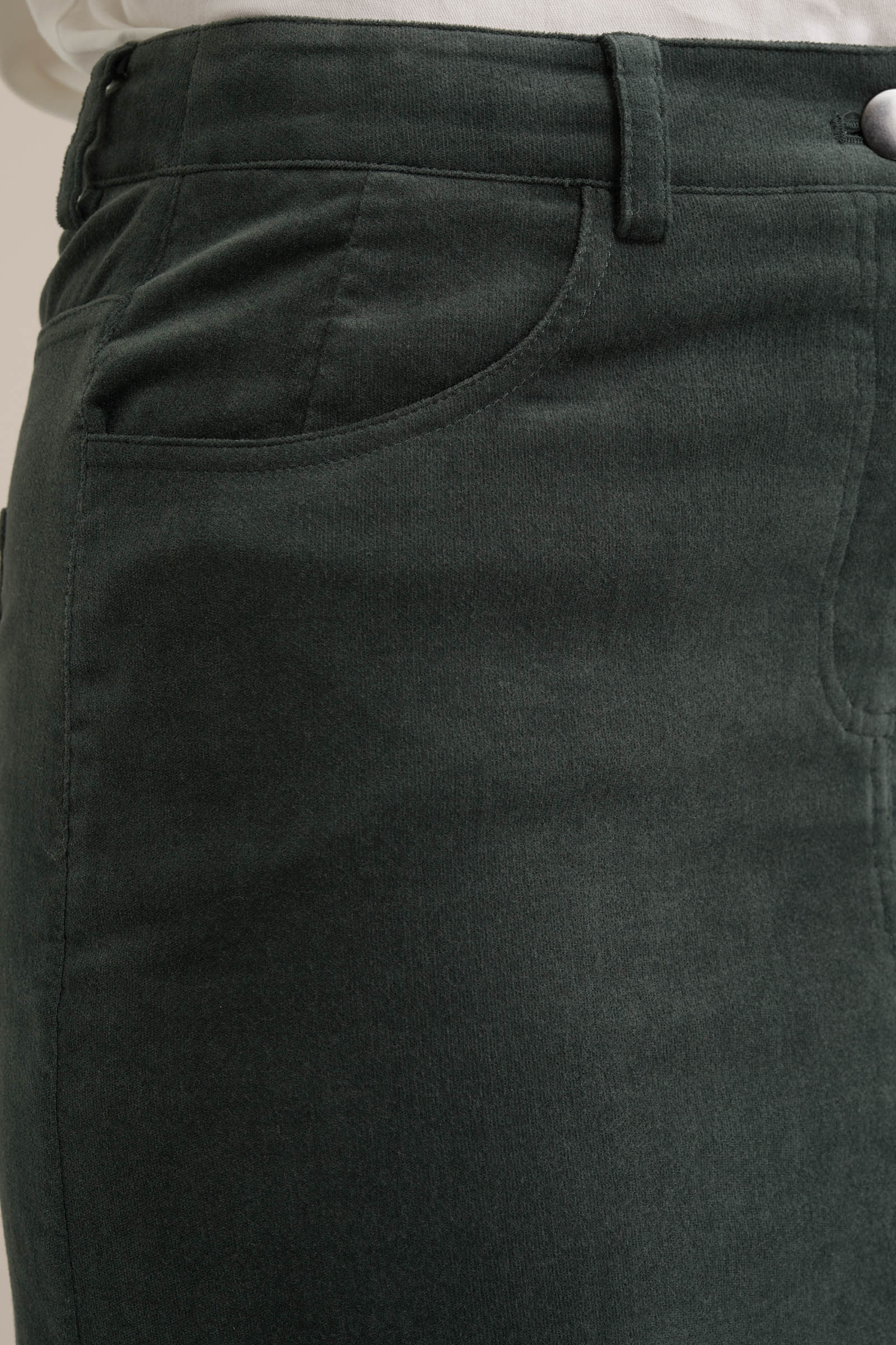 velvet kokerrok WE Fashion Groen