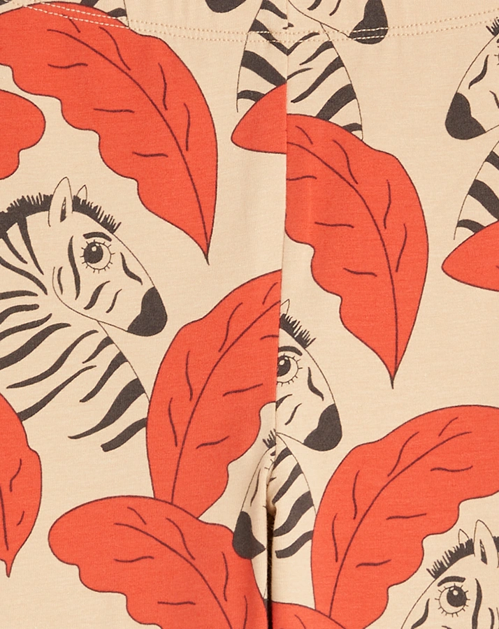 Leggings ZEBRAS AOP in red