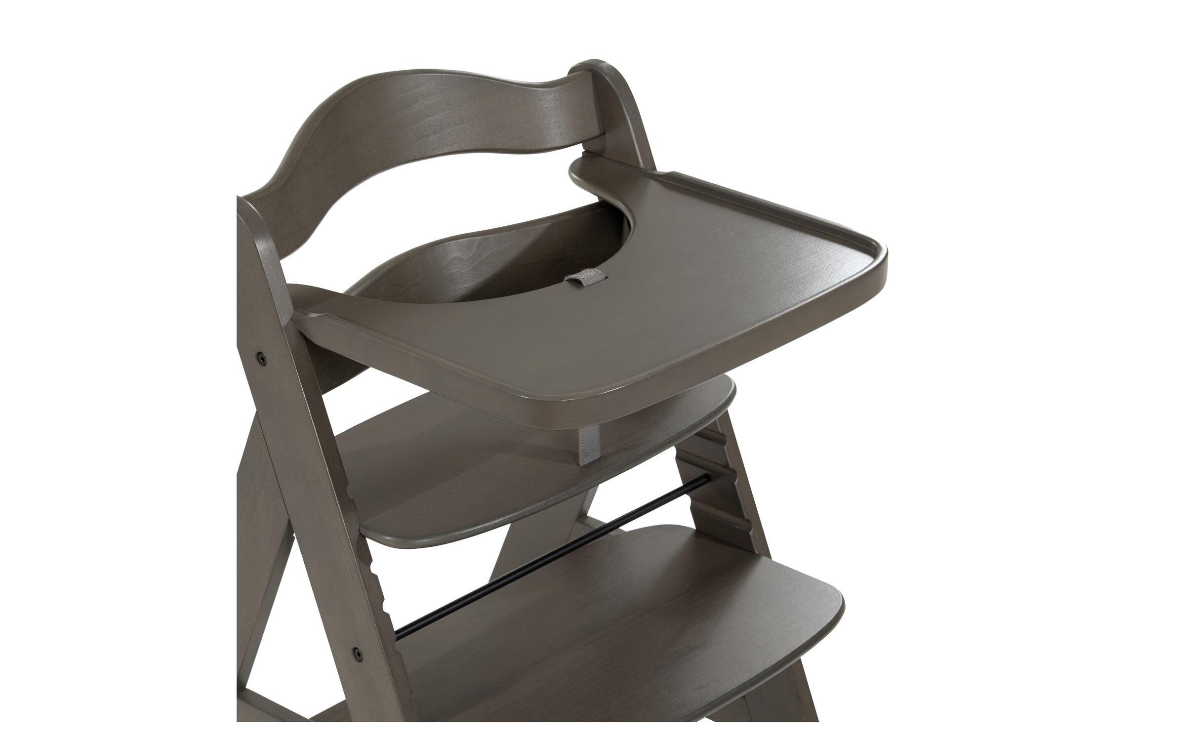 Essbrett zu Alpha Wooden Tray CharcoalPraktischer Esstisch aus Holz zu Hochstuhl Alpha+ und Alpha+ Select