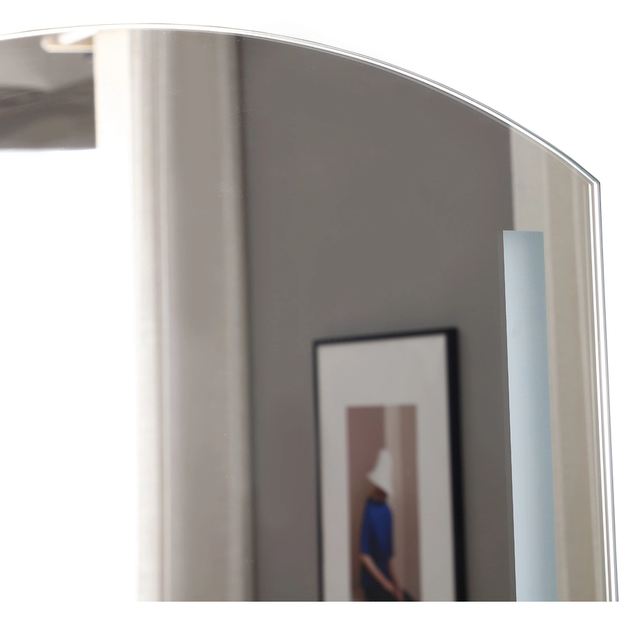 HOMCOM LED Wandspiegel silber
