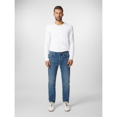 Herrenjeans Hank Mid Tapered, Blau