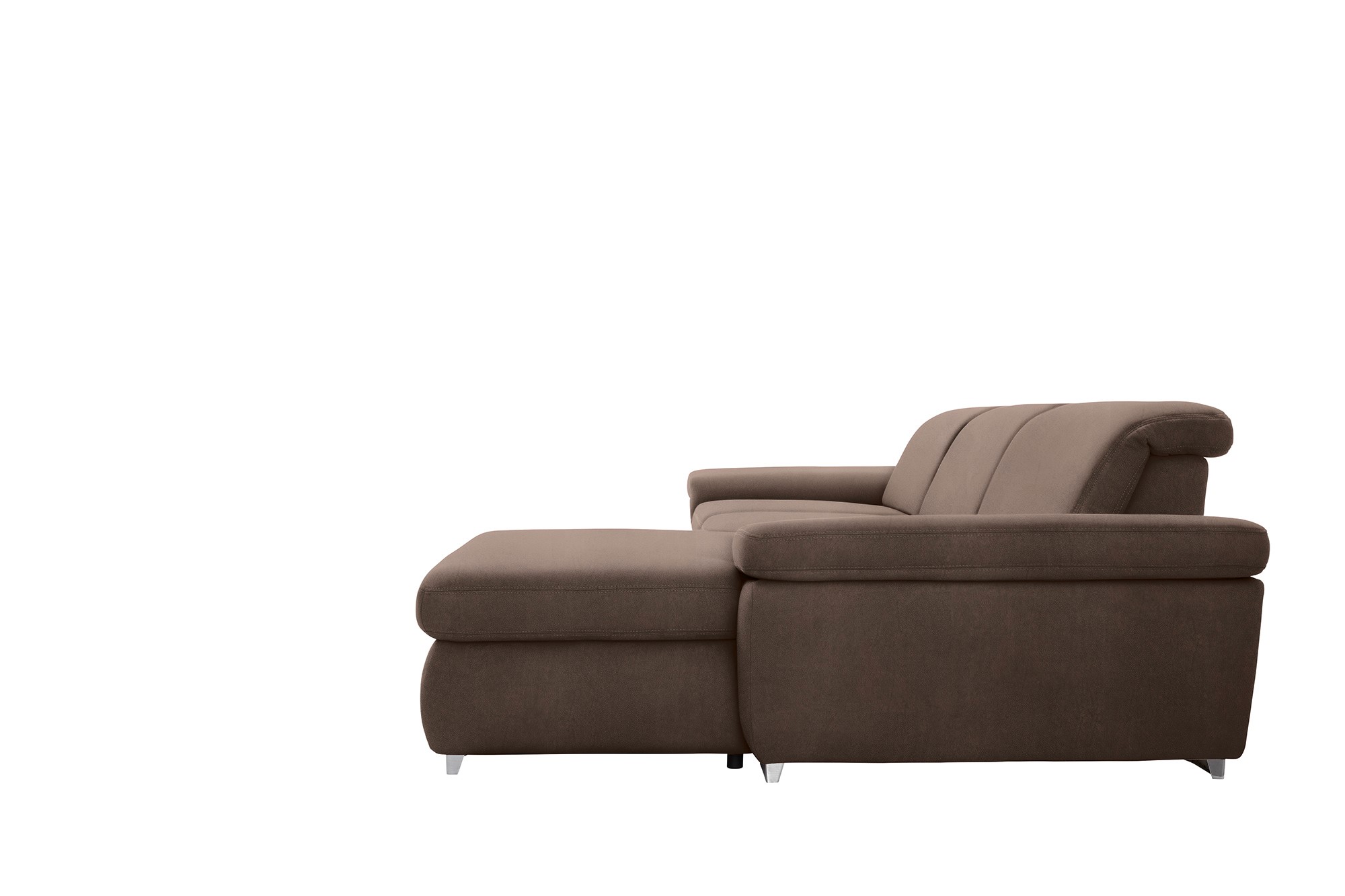 polsterpower Boxspringsofa - Saddle nougat - Basismodell - Recamiere rechts