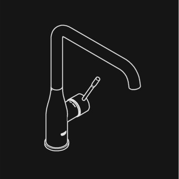 GROHE keukenkraan Essence L-size met hendel Chroom