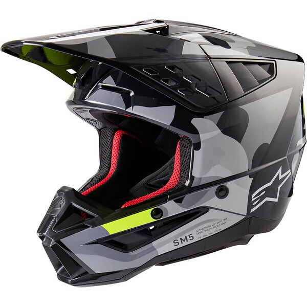 Alpinestars - Casque S-M5 Rover 2 Gris / Noir / Jaune fluo / Brillant