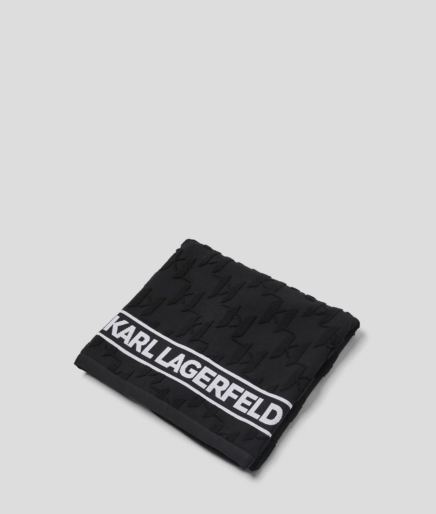SERVIETTE DE PLAGE AVEC LOGO KARL - Noir