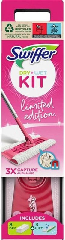 Swiffer - Vloerreiniger Starterskit - Limited Edition - 1 Dweil - 8 Droge en 3 Vochtige Doekjes