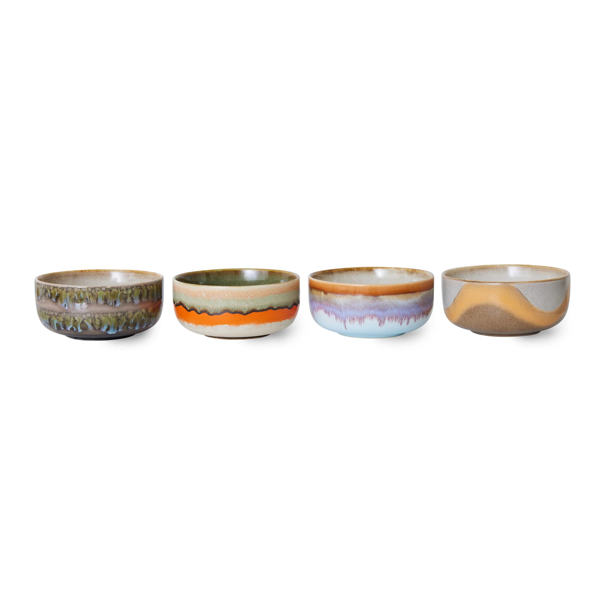 Servies 70's Ceramics dessert schaal Reef - set van 4