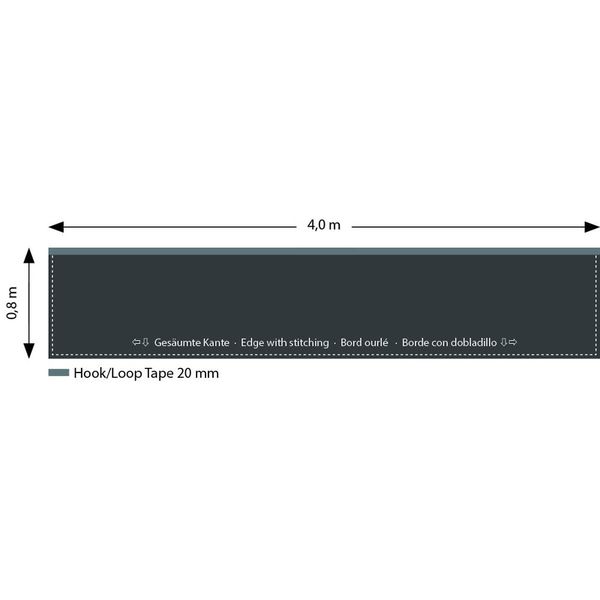 Stairville Skirt 160g/m² 4.0x0.8m Bk