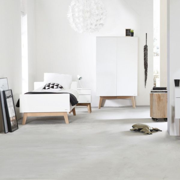 Kidsmill Sixties Bed Wit Mat / Naturel 90 x 200 cm