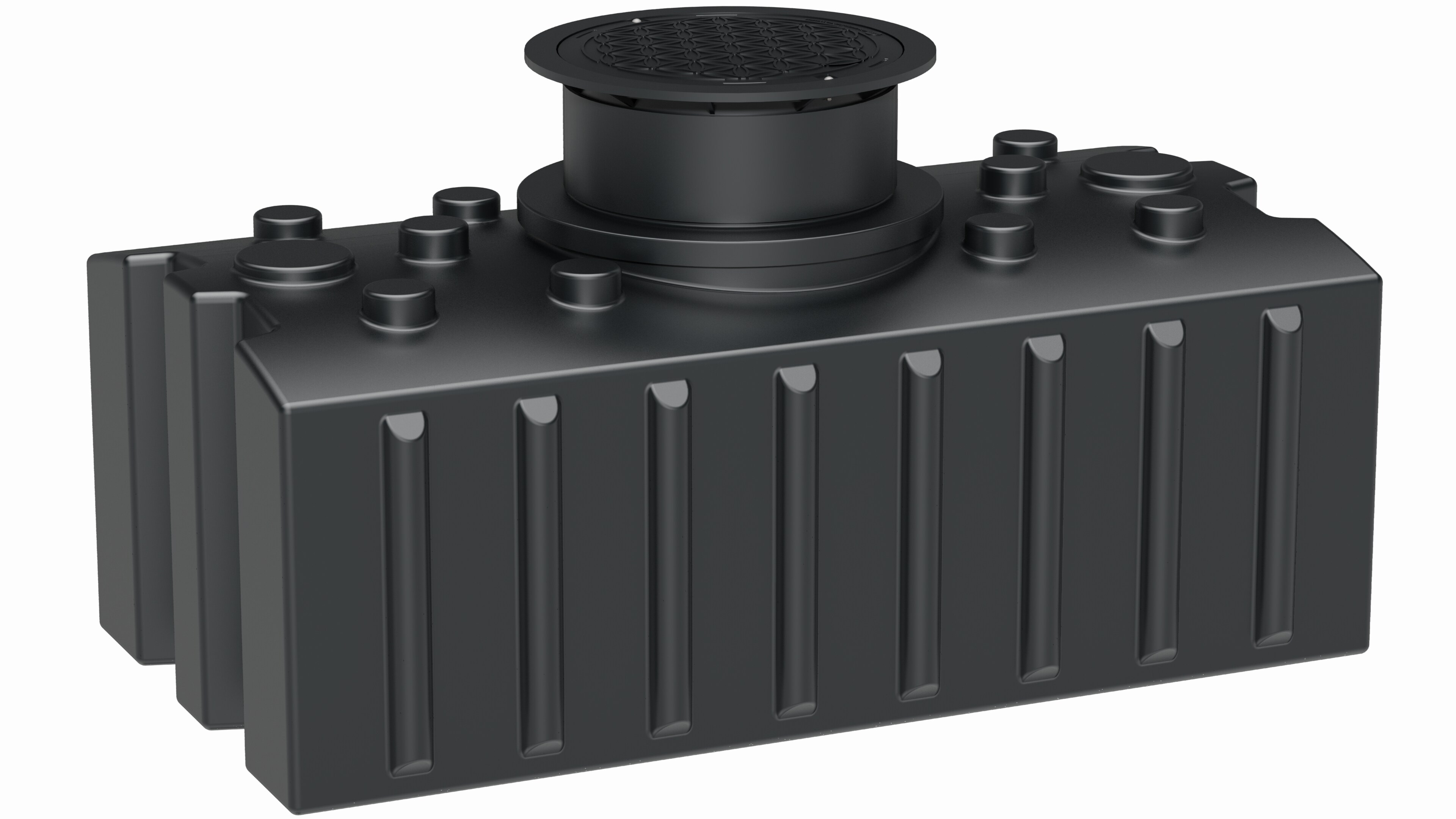 GreenLife Regenwasser-Flachtank 2.000 l mit Ausgleichsdom und begehbarer Abdeckung