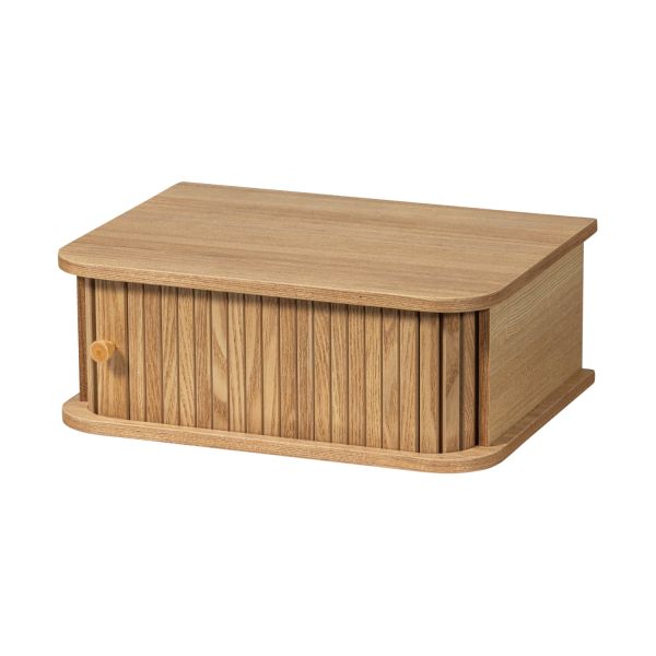 Woood Karri Nachtkastje - Rond - Hout Naturel