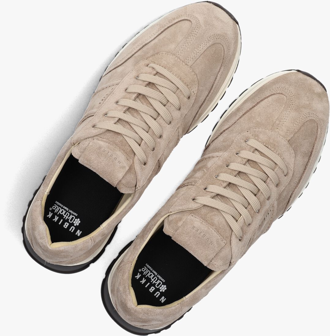 beige nubikk lage sneakers glen hendrix