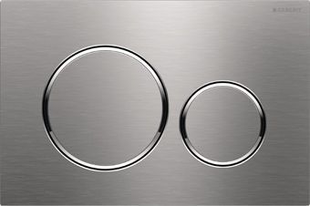 Geberit Sigma 20 drukplaat RVS met chromen knoprand