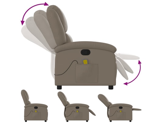VIDAXL - Fauteuil Relaxation Fauteuil inclinable de massage - brun