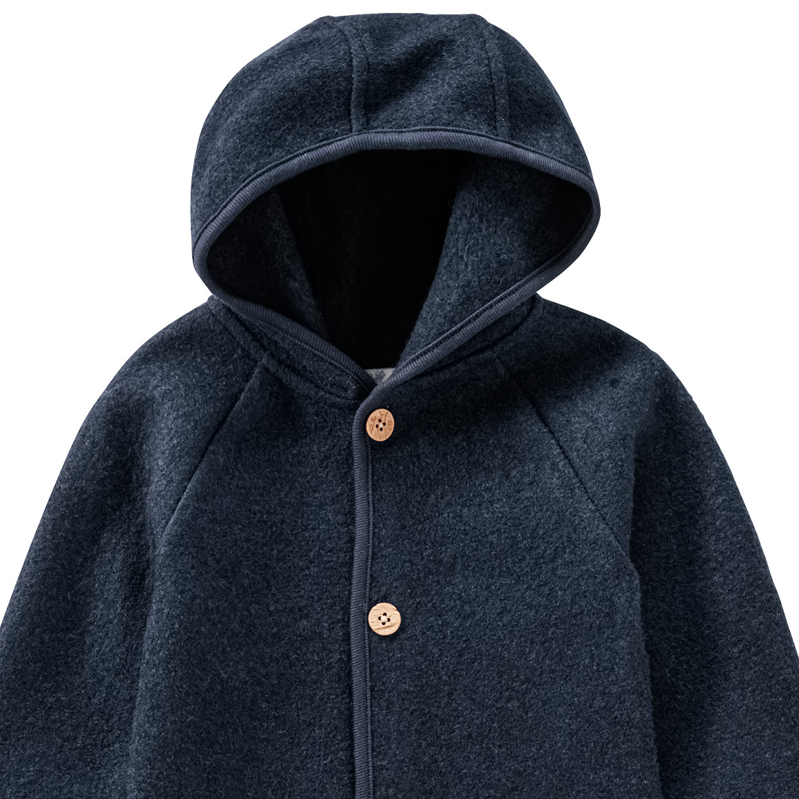 Topomini Pure Collection Baby Wollwalk-Overall mit Umschlagbündchen dunkelblau