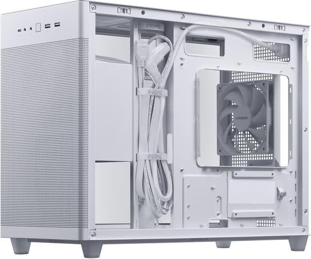 ASUS Prime AP201 TG MicroATX/MiniITX PC-kabinet (hvid)