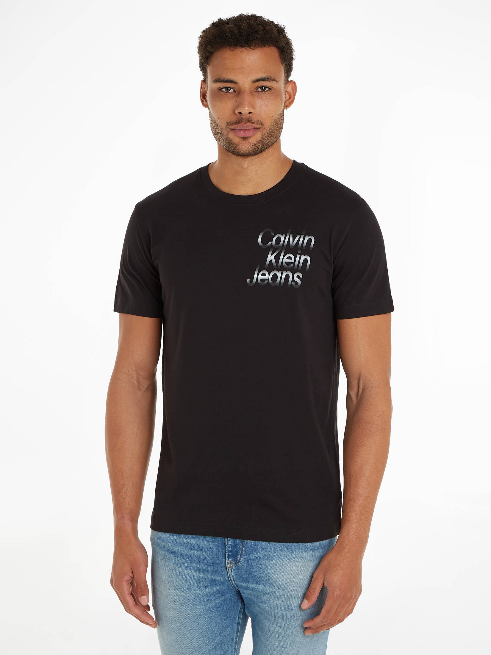 CALVIN KLEIN JEANS| Herren T-Shirt DIFFUSED STACKED TEE