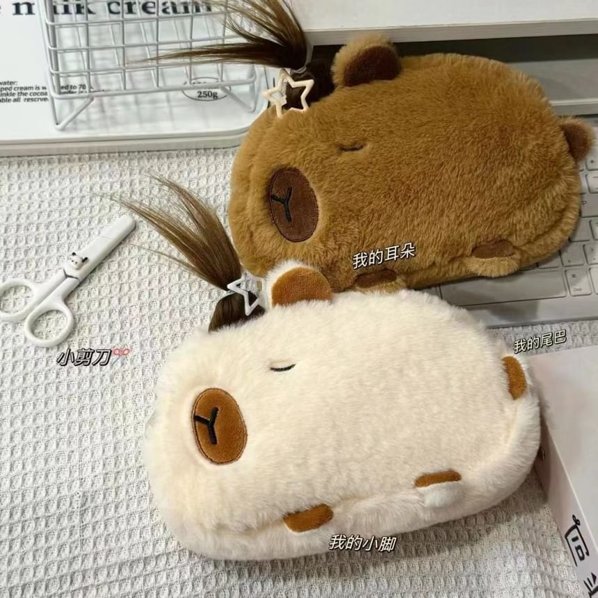 Milha - Capybara Chenille Make-uptas / Etui (Diverse ontwerpen)