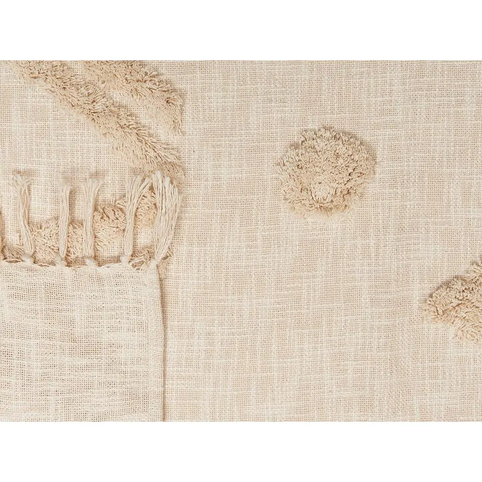 FATEHPUR - Plaid - Beige - 130 x 180 cm - Katoen