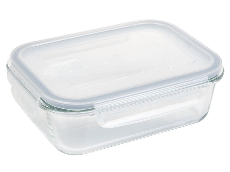 FURBER Vorratsbehälter Glas, 2 Stück, 1 L Spülmaschinenfeste und auslaufsichere Frischhaltedosen