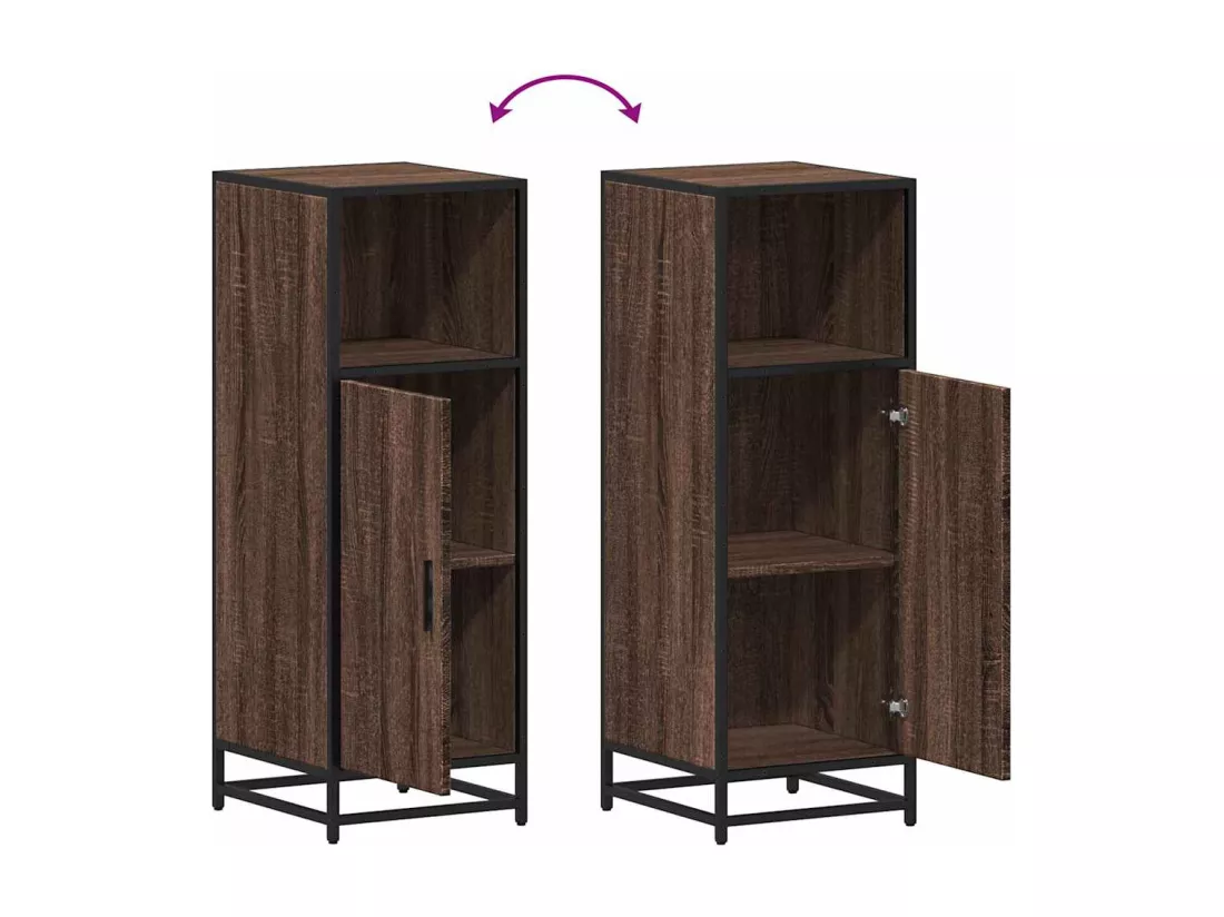 Armoire de bain chêne marron 35x37,5x100 cm bois d'ingénierie